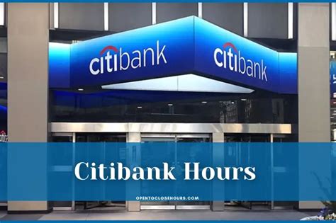 Citibank banking hours - On Saturdays, the bank will open for a half-day from 9 a.m. to 2 p.m., or 10 a.m. to 2 p.m. Citi ATMs are open 24 hours, seven days a week. Keep in mind that the …